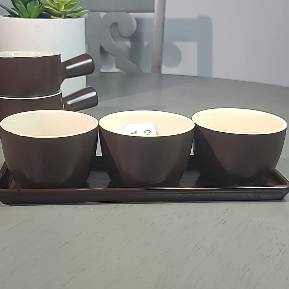 Parini 4pc Chili Bowl and 3 Bowl Condiment Set